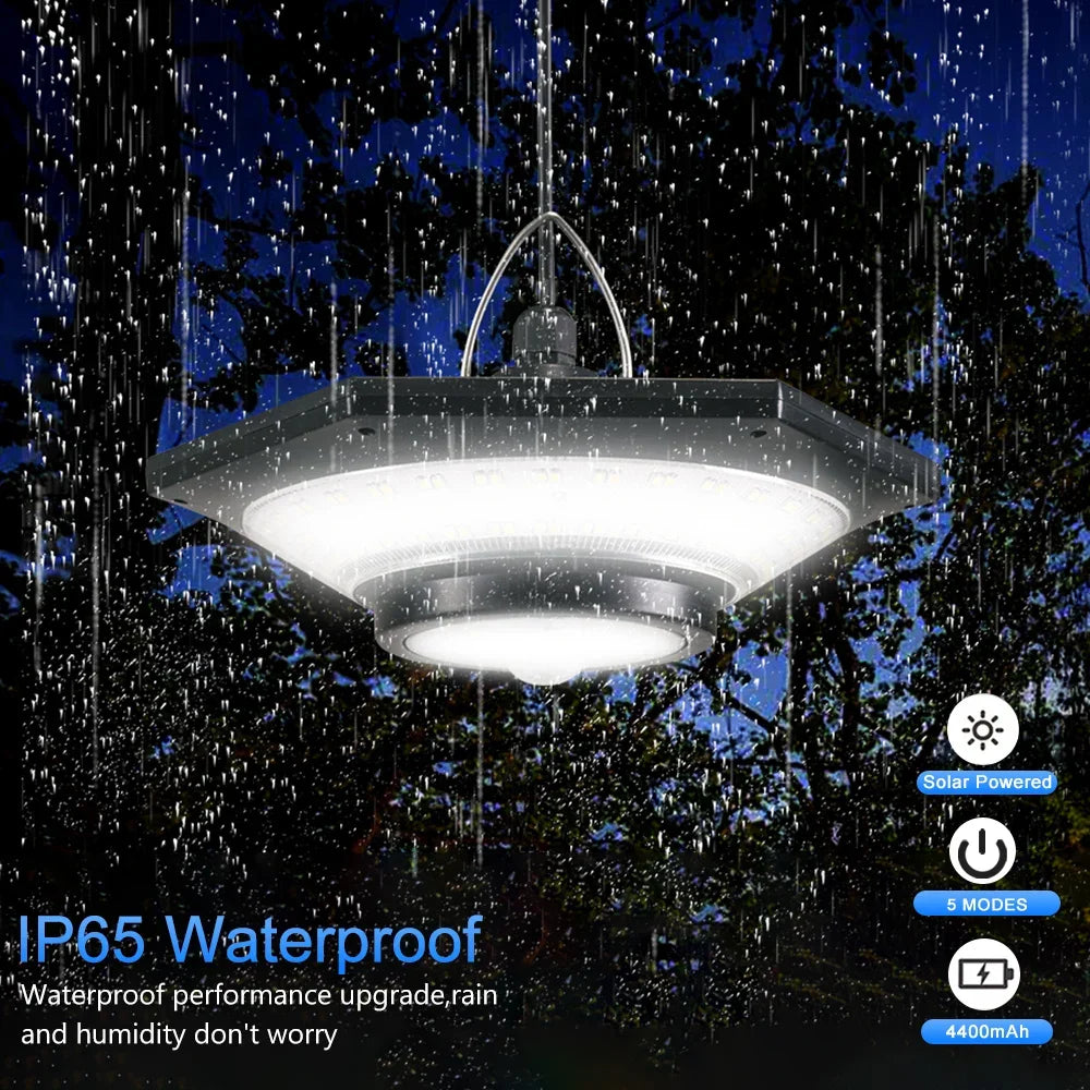 228 LED Solar Ceiling Light | 360° Light Angle | With Remote Control & Motion Sensor | 4400mAh Battery