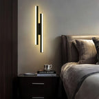 Modern LED Wall Light: Black/Gold Acrylic Room Decoration Light