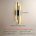 Modern LED Wall Light: Black/Gold Acrylic Room Decoration Light