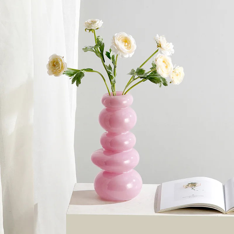 Glass Pebble Vase