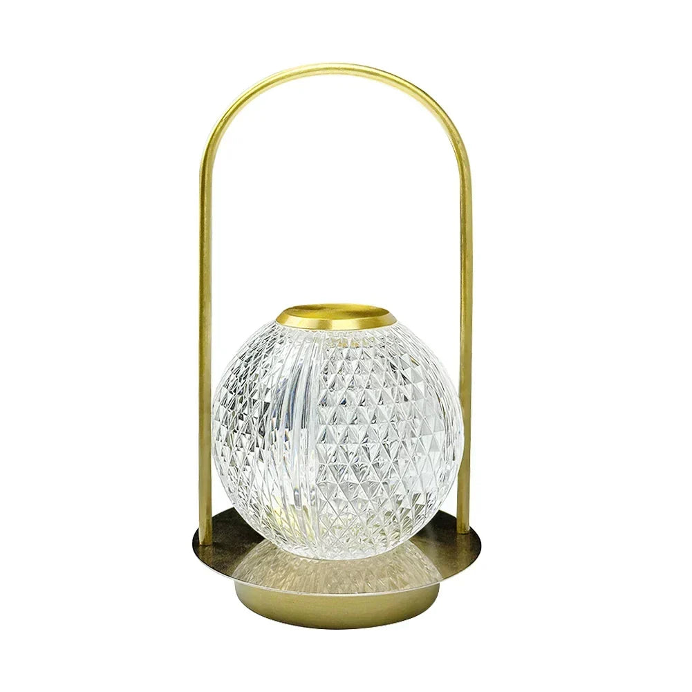 Designer table lighting with crystal effect