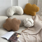Nordic Bouclé Abstract Cushion – Minimalist Plush Pillow | Madigas