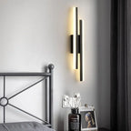 Modern LED Wall Light: Black/Gold Acrylic Room Decoration Light