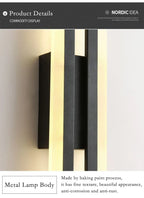 Modern LED Wall Light: Black/Gold Acrylic Room Decoration Light