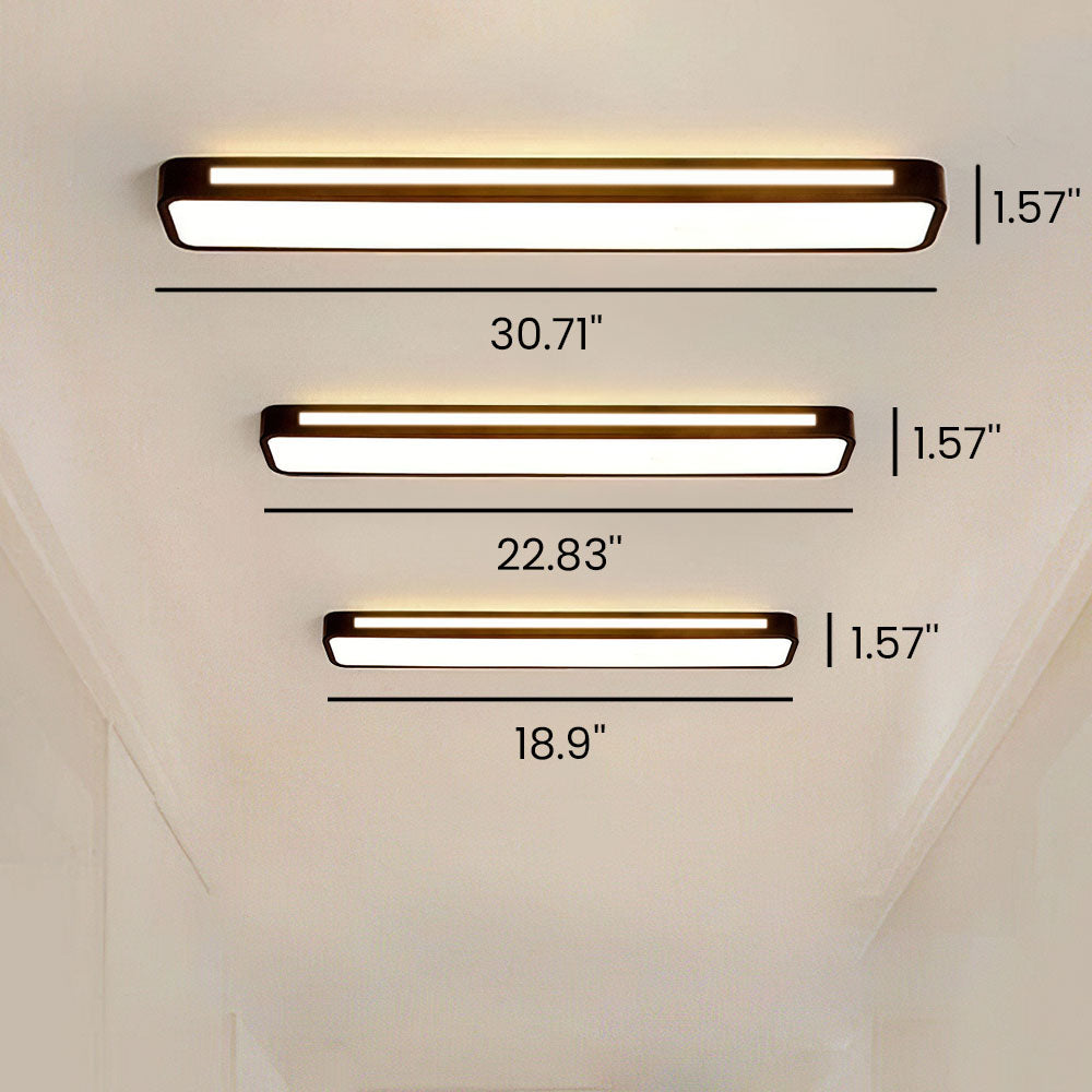 Minimalist LED ceiling lamp made of iron and acrylic