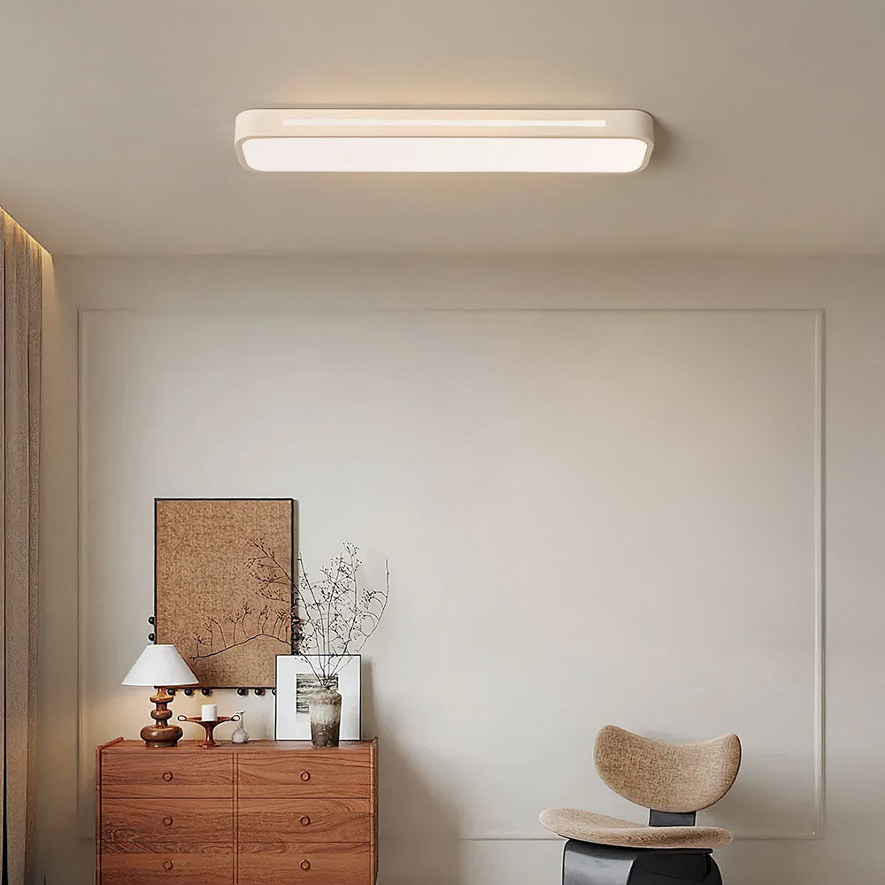 Minimalist LED ceiling lamp made of iron and acrylic