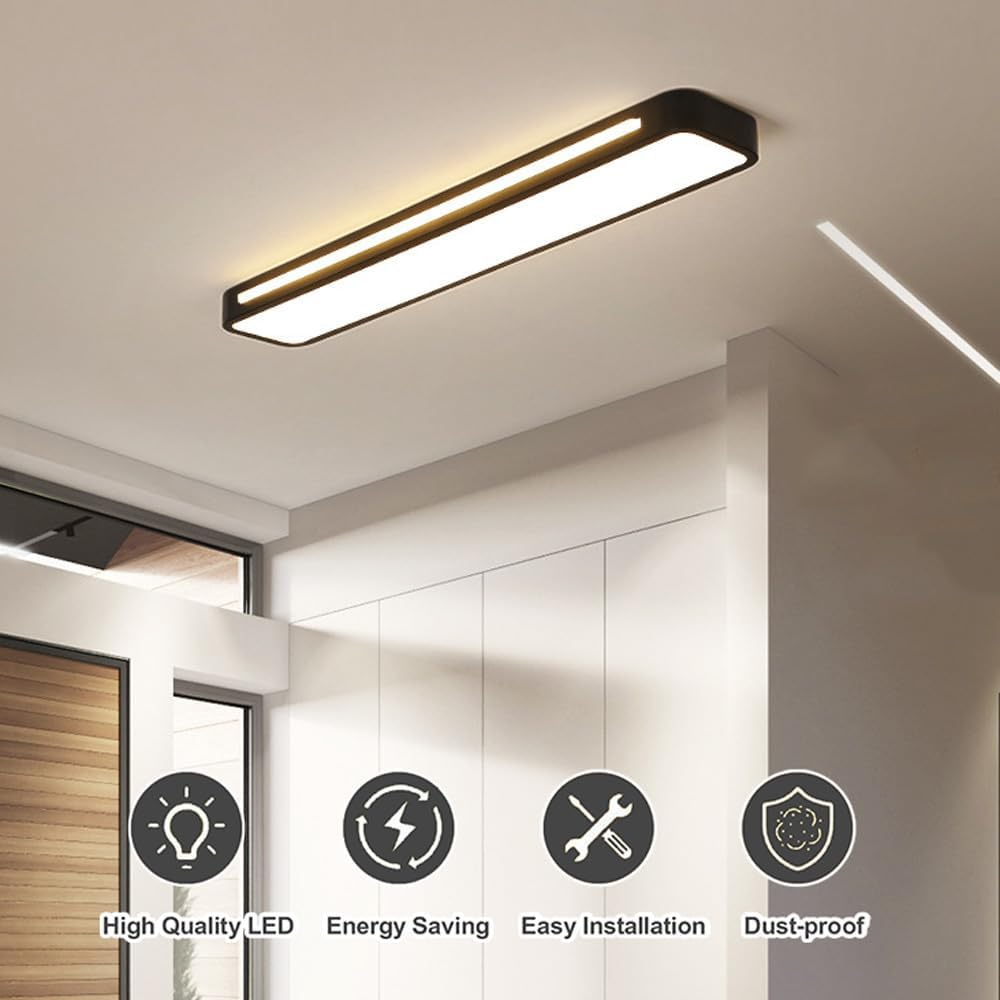 Minimalist LED ceiling lamp made of iron and acrylic