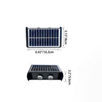Modern simplicity solar waterproof rectangular ABS PMMA LED wall light lamp for outdoor terrace