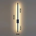 Industrial Minimalist Long LED Iron Wall Lamps for Contemporary Living Room Decoration and Stylish Lighting