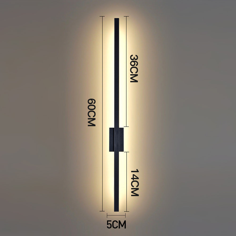 Industrial Minimalist Long LED Iron Wall Lamps for Contemporary Living Room Decoration and Stylish Lighting