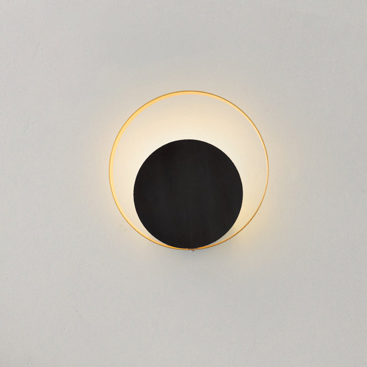 More modern minimalist iron circle ring 1-light wall lights lamp for bedroom