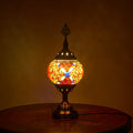Traditional Tiffany romantic oval iron enamelled 1-light table lamp for the bedroom