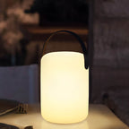 Modern simplicity plastic round square hand LED table lamp for outdoor patio