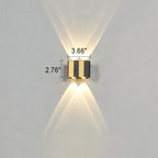 Modern Light Luxury Gold Aluminum Outdoor Waterproof Terrace LED Wall Light Lamp