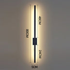 Industrial Minimalist Long LED Iron Wall Lamps for Contemporary Living Room Decoration and Stylish Lighting