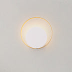 More modern minimalist iron circle ring 1-light wall lights lamp for bedroom