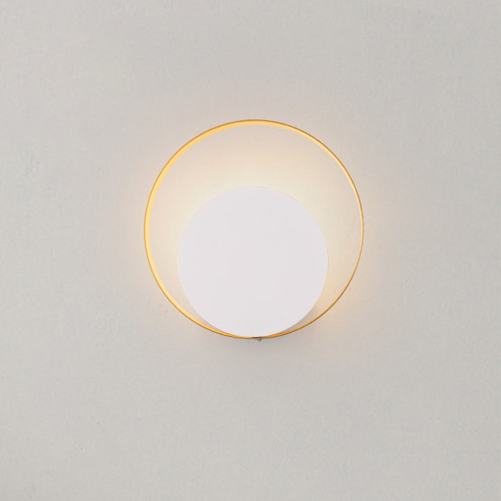 More modern minimalist iron circle ring 1-light wall lights lamp for bedroom