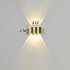Modern Light Luxury Gold Aluminum Outdoor Waterproof Terrace LED Wall Light Lamp