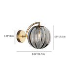 Contemporary Scandinavian round ball iron glass 1-light wall lamp for the living room