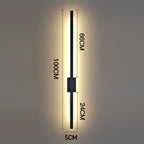 Industrial Minimalist Long LED Iron Wall Lamps for Contemporary Living Room Decoration and Stylish Lighting