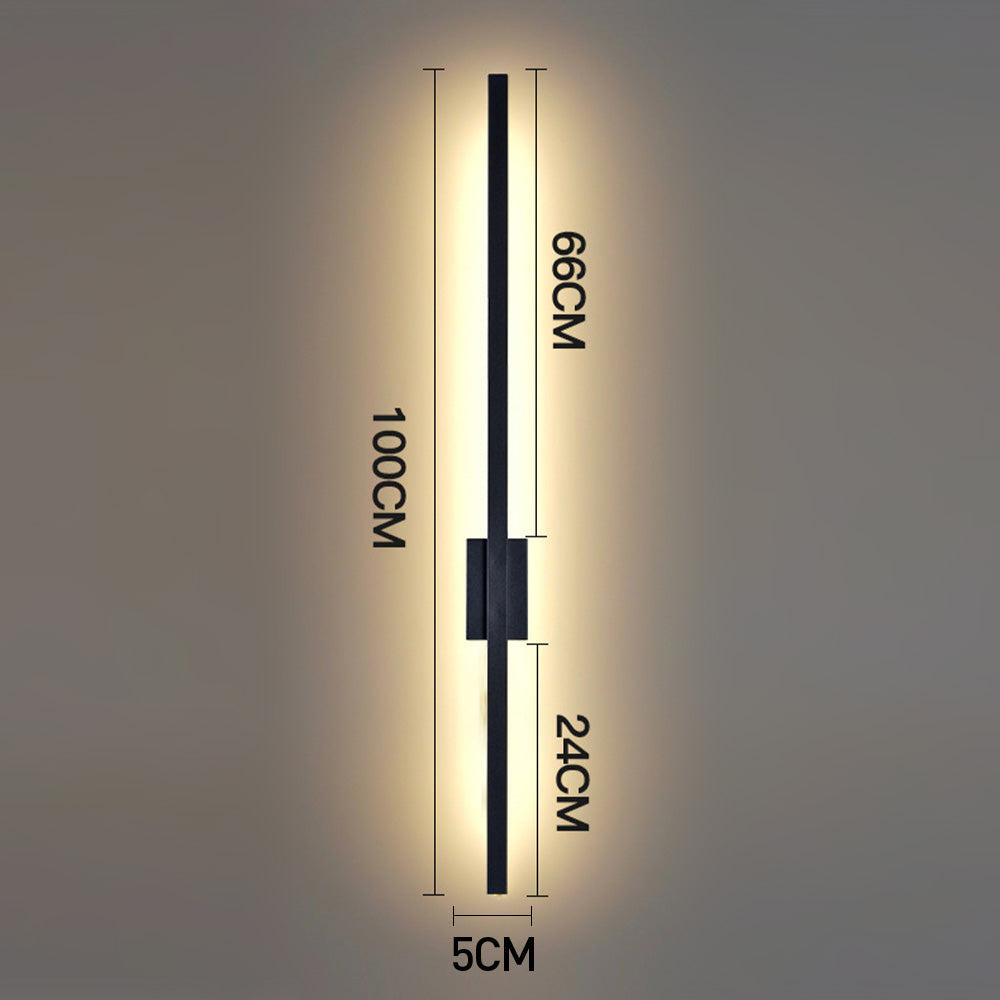 Industrial Minimalist Long LED Iron Wall Lamps for Contemporary Living Room Decoration and Stylish Lighting