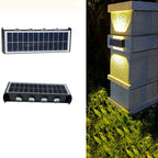 Modern simplicity solar waterproof rectangular ABS PMMA LED wall light lamp for outdoor terrace