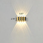 Modern Light Luxury Gold Aluminum Outdoor Waterproof Terrace LED Wall Light Lamp