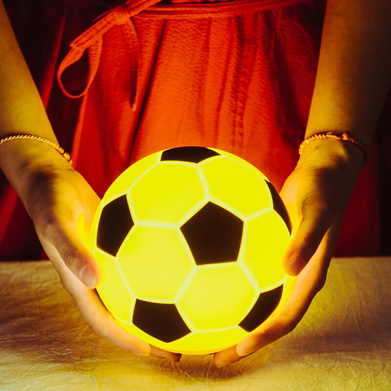 Creative Soccer Silicone LED Night Table Lamp with USB Charging