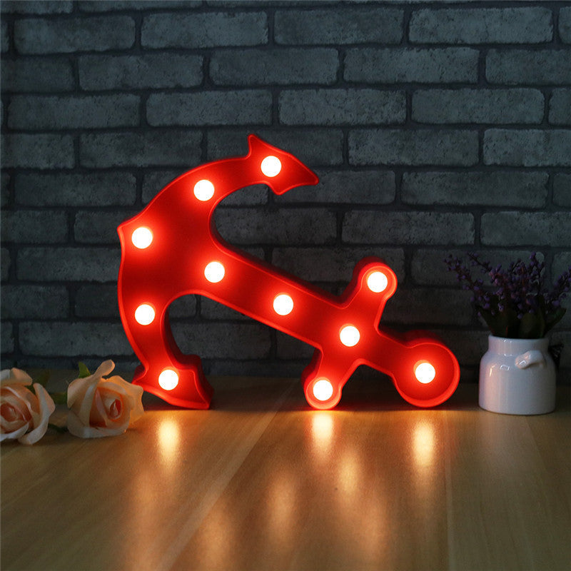 Scandinavian modern boat anchor ABS battery LED wall light lamp
