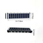 Modern simplicity solar waterproof rectangular ABS PMMA LED wall light lamp for outdoor terrace