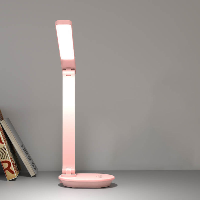 Modern double folding eye care wireless rechargeable LED desk lamp
