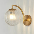 Contemporary Scandinavian round ball iron glass 1-light wall lamp for the living room