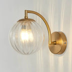 Contemporary Scandinavian round ball iron glass 1-light wall lamp for the living room