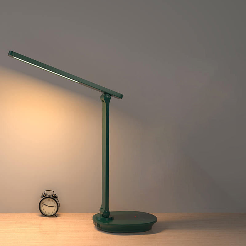Modern double folding eye care wireless rechargeable LED desk lamp