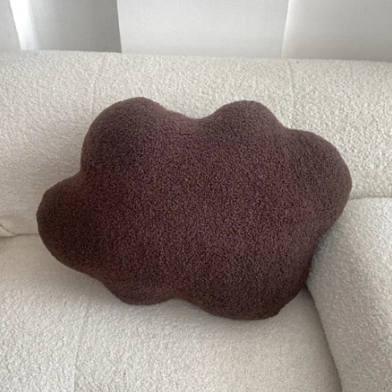 Nordic Bouclé Abstract Cushion – Minimalist Plush Pillow | Madigas