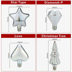 3D LED Lamp | Vintage Fireworks Effect Lamp with E27 Socket | 6W 85–265V | Decor, Party & Christmas Lighting | Auravia