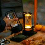 Portable wireless LED lantern with charging station