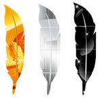 Madigas | 3D Feather Art Mirror Wall Sticker