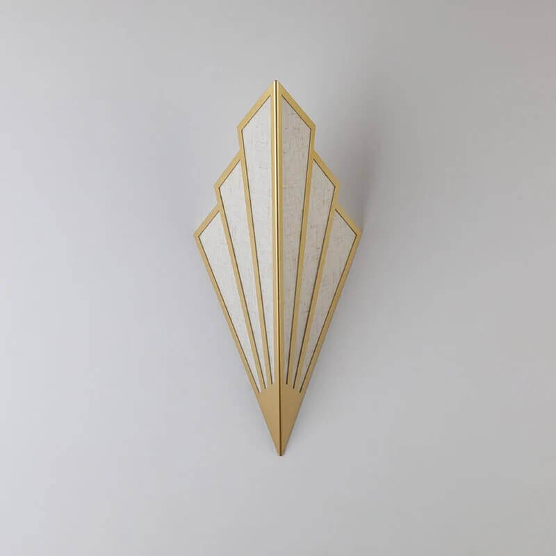 Fan-shaped Art Deco wall lamp