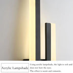 Modern LED Wall Light: Black/Gold Acrylic Room Decoration Light