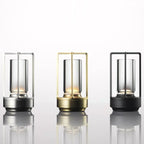 Portable wireless LED lantern with charging station