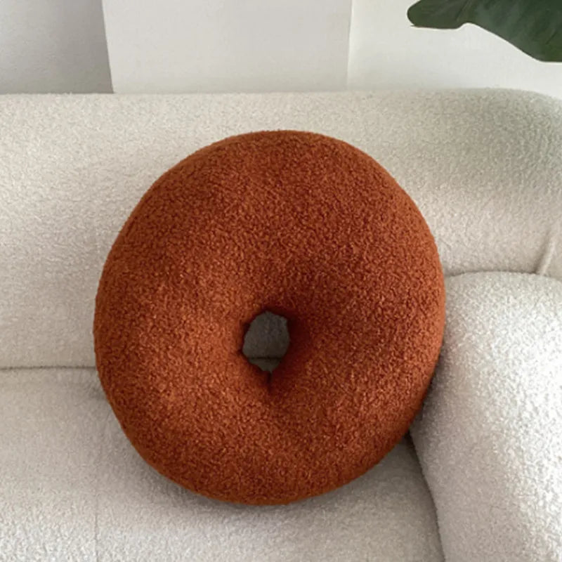 Nordic Bouclé Abstract Cushion – Minimalist Plush Pillow | Madigas