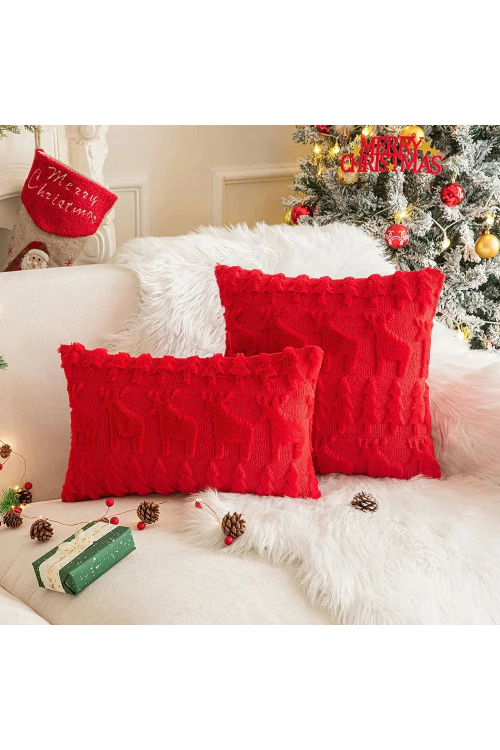 Plush decorative cushion cover | Madigas