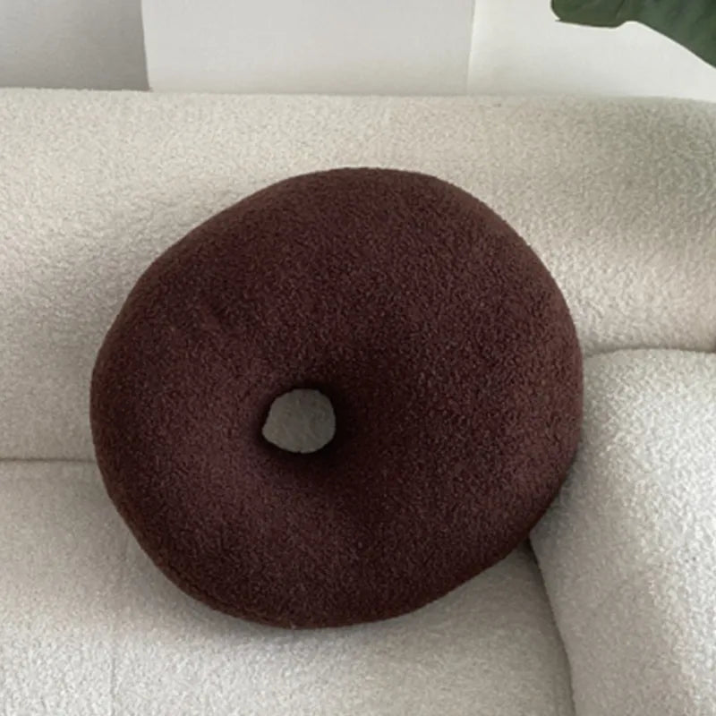 Nordic Bouclé Abstract Cushion – Minimalist Plush Pillow | Madigas