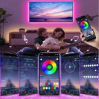 USB RGB LED Strip Lights with App Control for Room & TV Ambient Lighting Decor