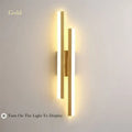 Modern LED Wall Light: Black/Gold Acrylic Room Decoration Light