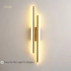 Modern LED Wall Light: Black/Gold Acrylic Room Decoration Light