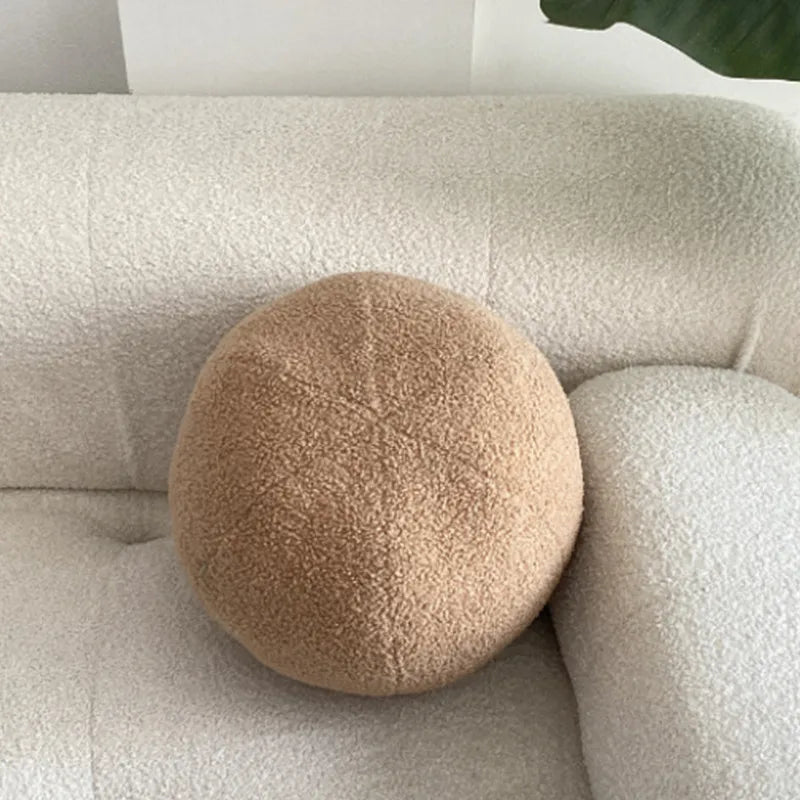 Nordic Bouclé Abstract Cushion – Minimalist Plush Pillow | Madigas