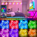 USB RGB LED Strip Lights with App Control for Room & TV Ambient Lighting Decor