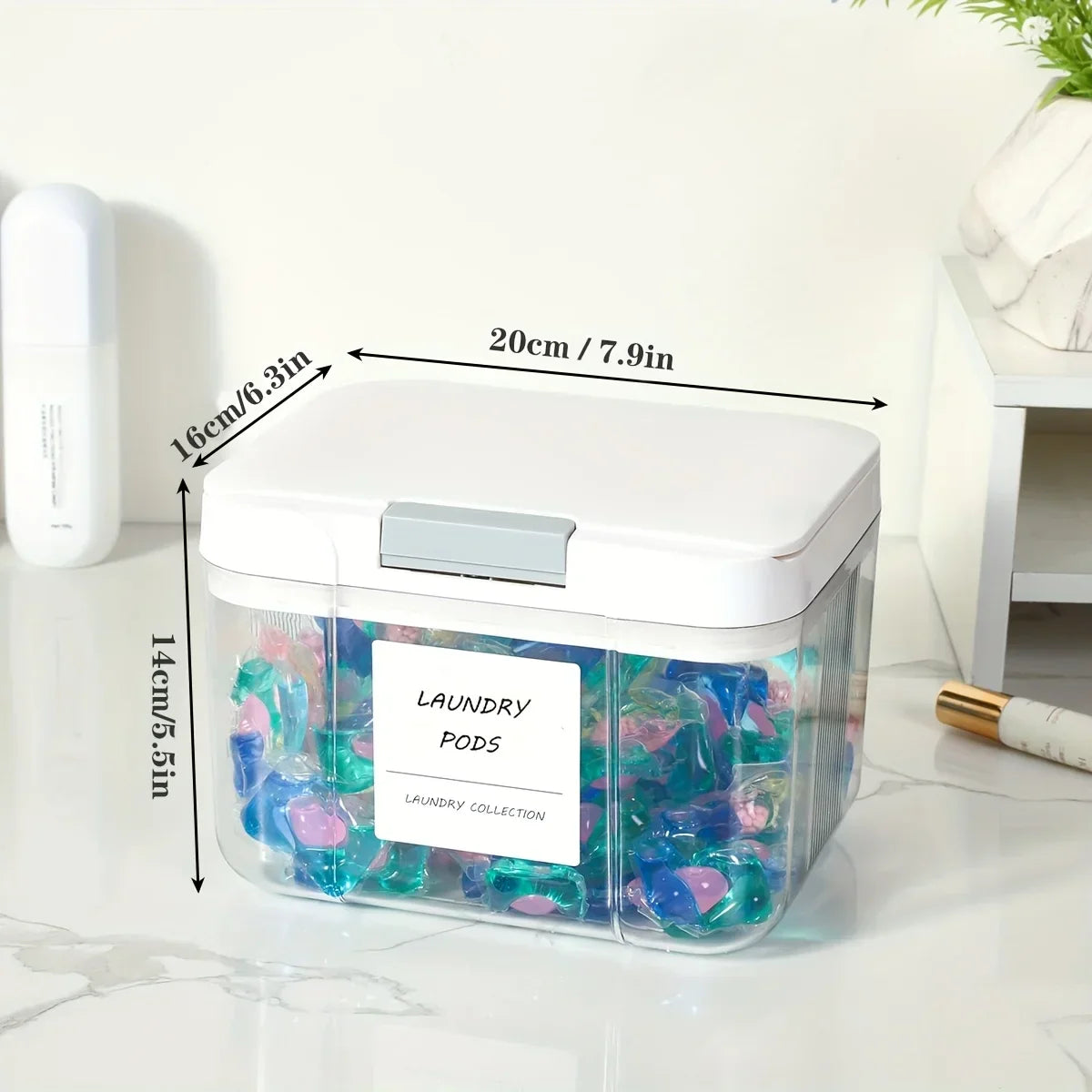Detergent Pods Storage Box with Lid